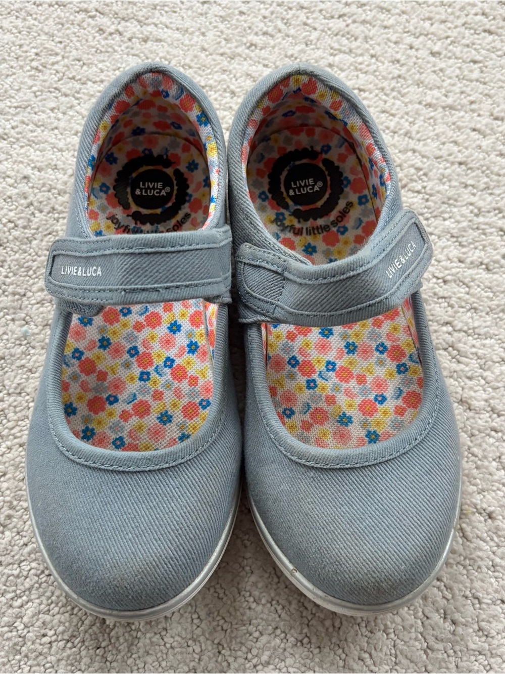 Livie & Luca gray canvas Mary Janes sneakers
